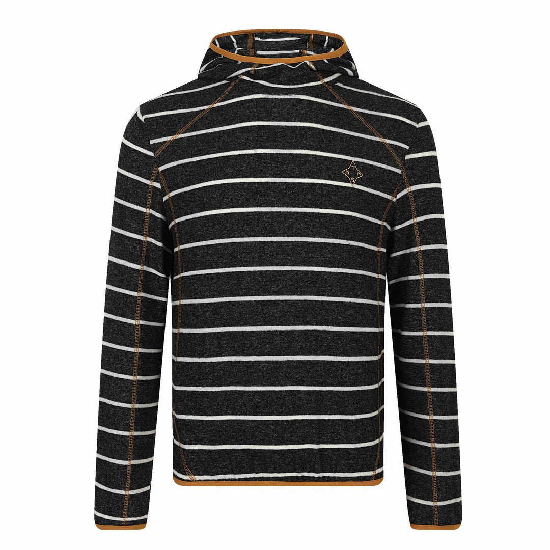 Unisex Gestreifter Strick‑Halbkragenpullover mit Raglanärmeln Drune