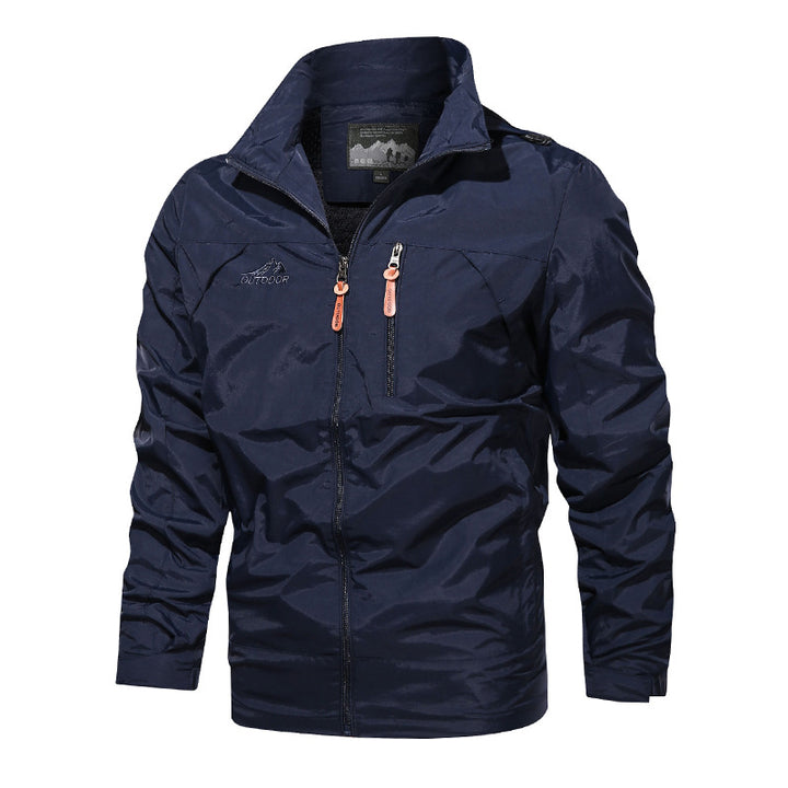 Herren nan leichte wasserabweisende Softshell Outdoorjacke mit Kapuze Brusttasche Drune
