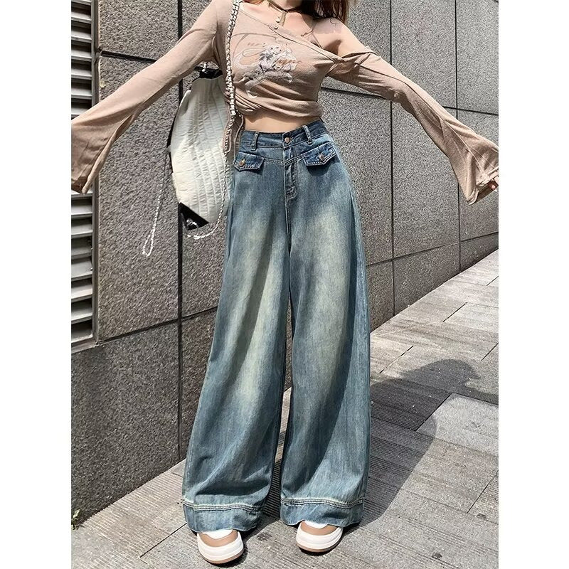 Damen weite Jeanshose Drune