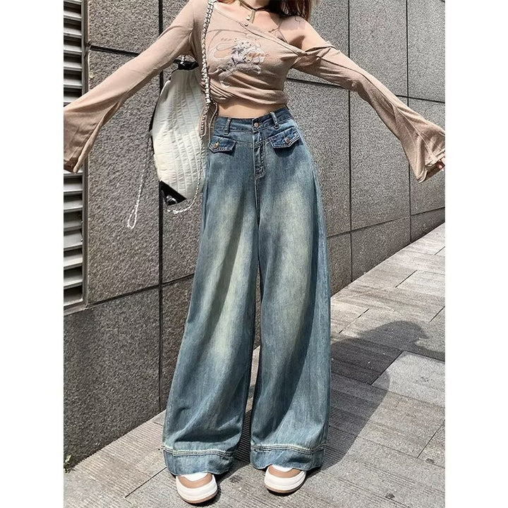 Damen weite Jeanshose Drune