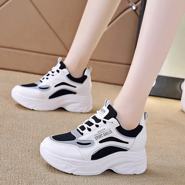 Damen Modische Chunky Sneakers mit ergonomischer Dämpfung und stabiler Sohle Drune