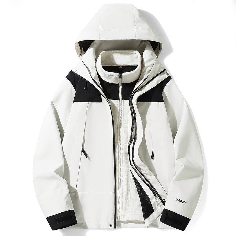 Damen multifunktionale Softshelljacke mit herausnehmbarem Fleecefutter, winddichter Außenhülle und verstellbarer Kapuze Drune