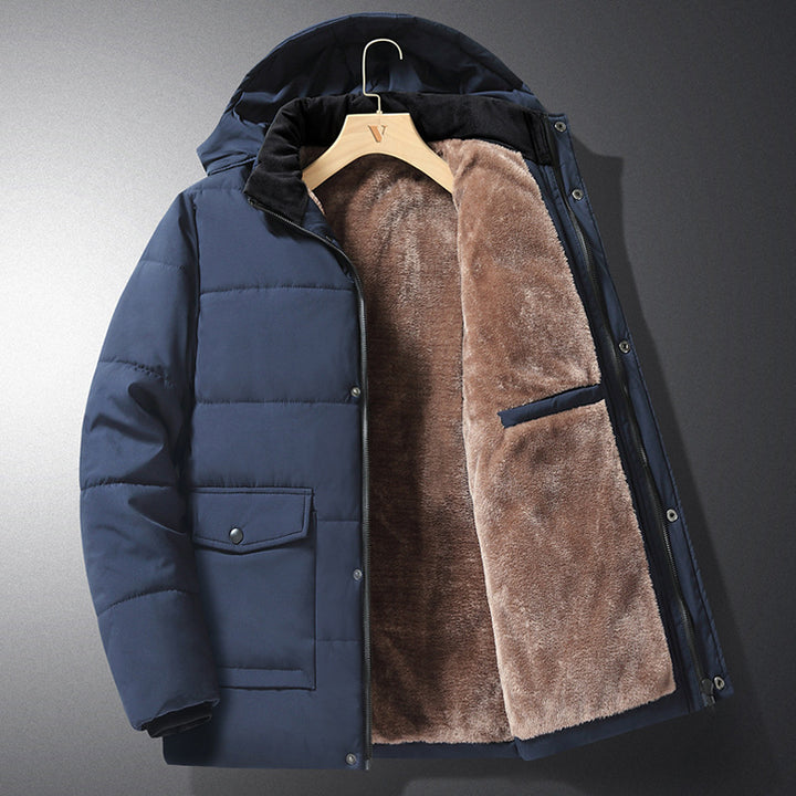 Herren Warme Steppjacke mit Fleece-Innenfutter