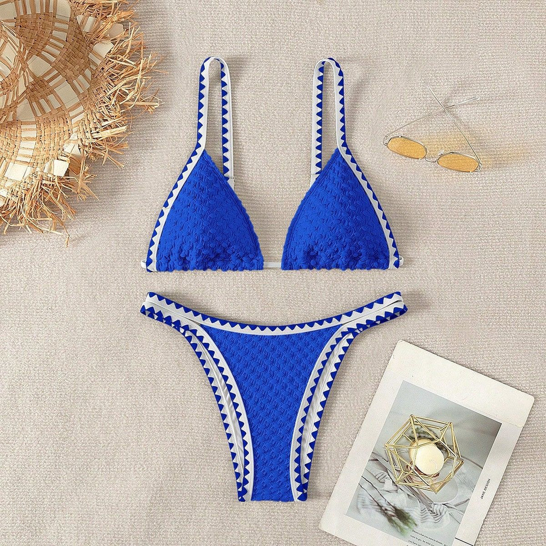 Damen Triangel-Bikini mit strukturierten Details Drune