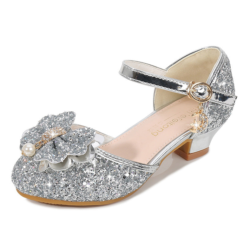 Mädchen Ballerina Schuhe mit funkelndem Blumenmotiv Drune