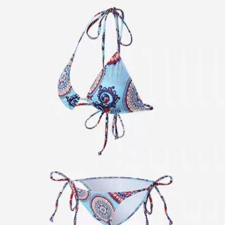 Damen Triangel-Bikini mit verspieltem Mandala-Muster Drune