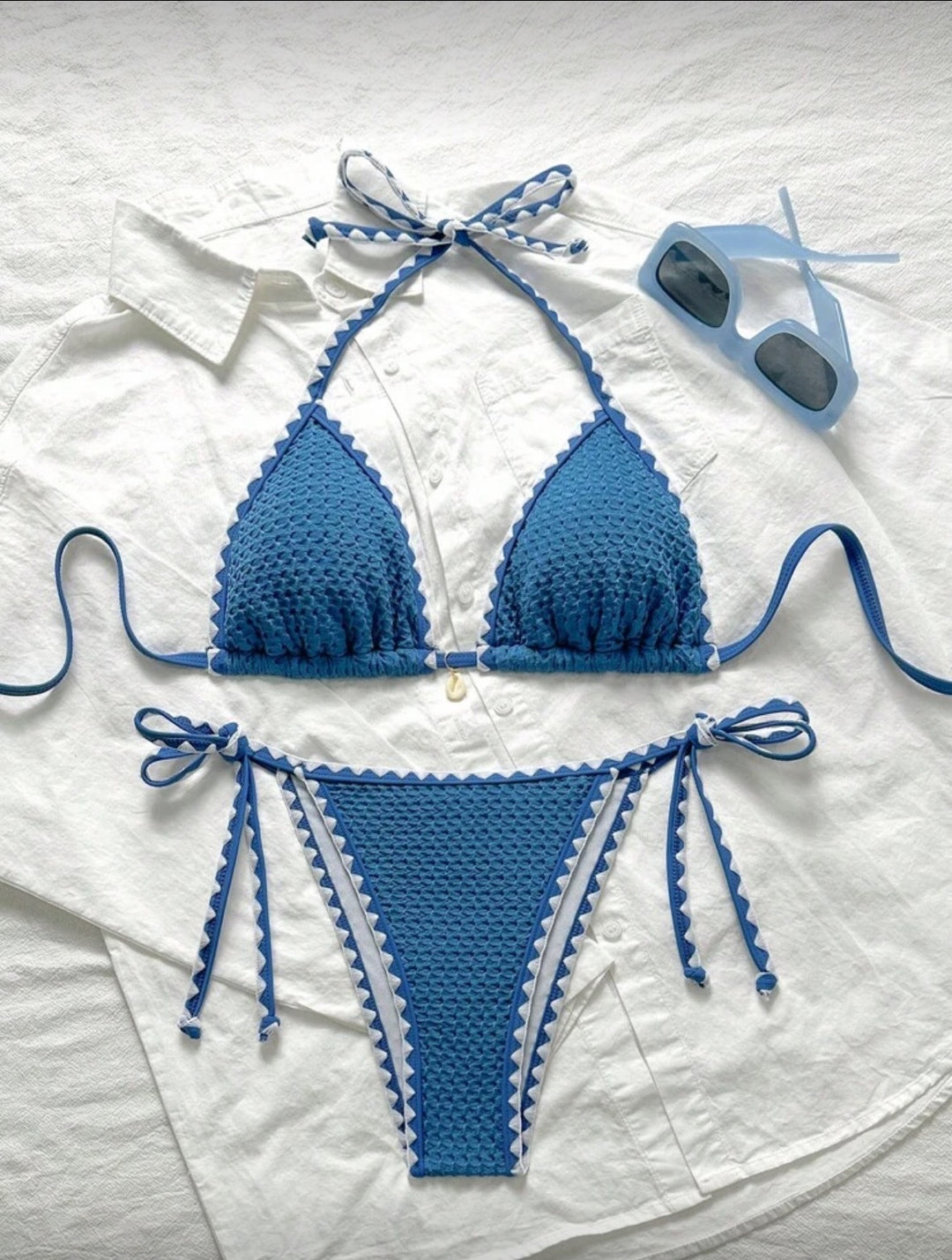 Damen Triangel-Bikini mit Volants Drune