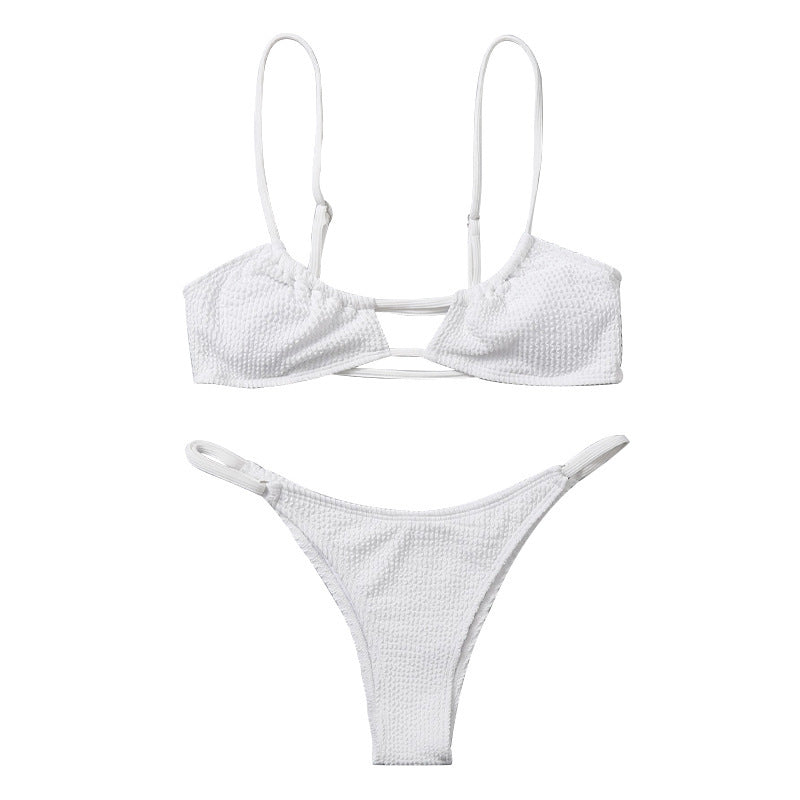 Damen Triangel-Bikini mit innovativem Schnitt und modischem Bindeband Drune