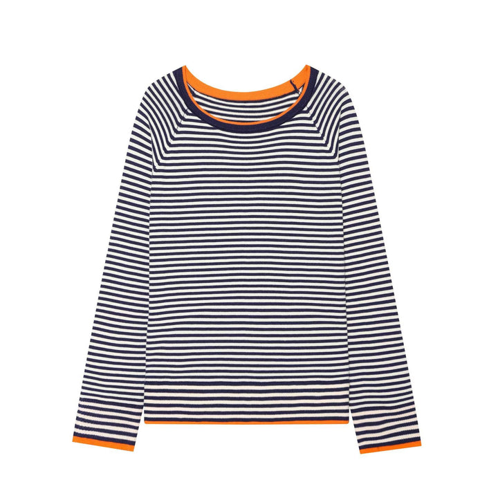 Damen Feiner Raglan-Pullover mit Rundhals und Lagenoptik Drune