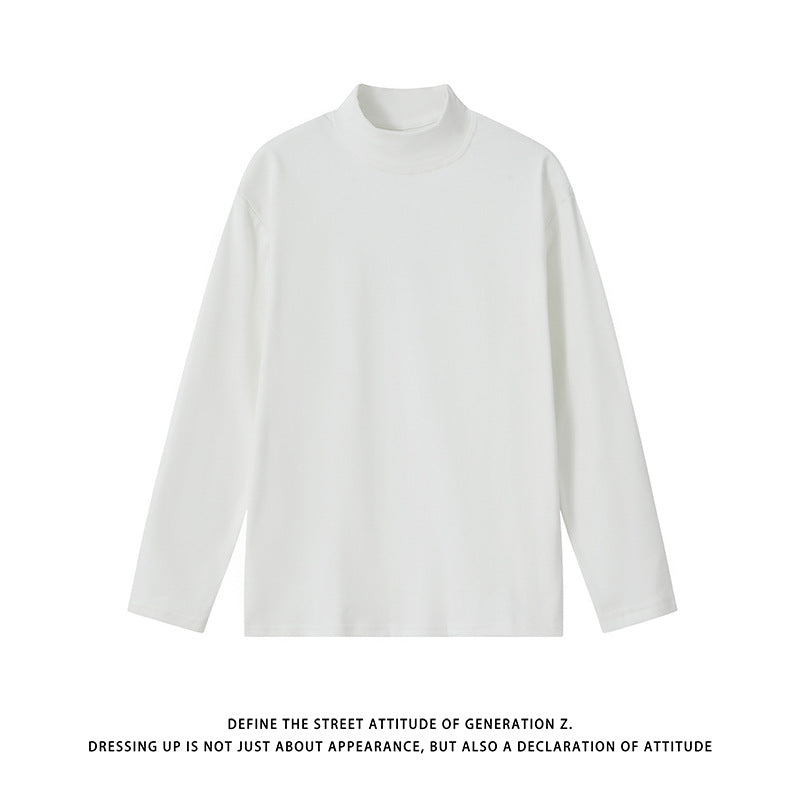 Unisex Minimalistischer Feinstrick-Mockneck-Pullover im Oversize-Relaxed‑Schnitt Drune