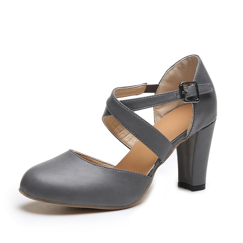Damen Hochwertige Riemchen-Pumps mit Blockabsatz Drune