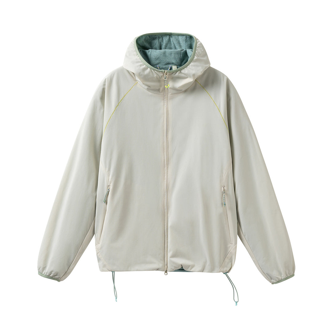 Damen Leichte Softshell-Kapuzenjacke mit Fleece-Innenfutter, Raglanärmeln und Kordelzug Drune