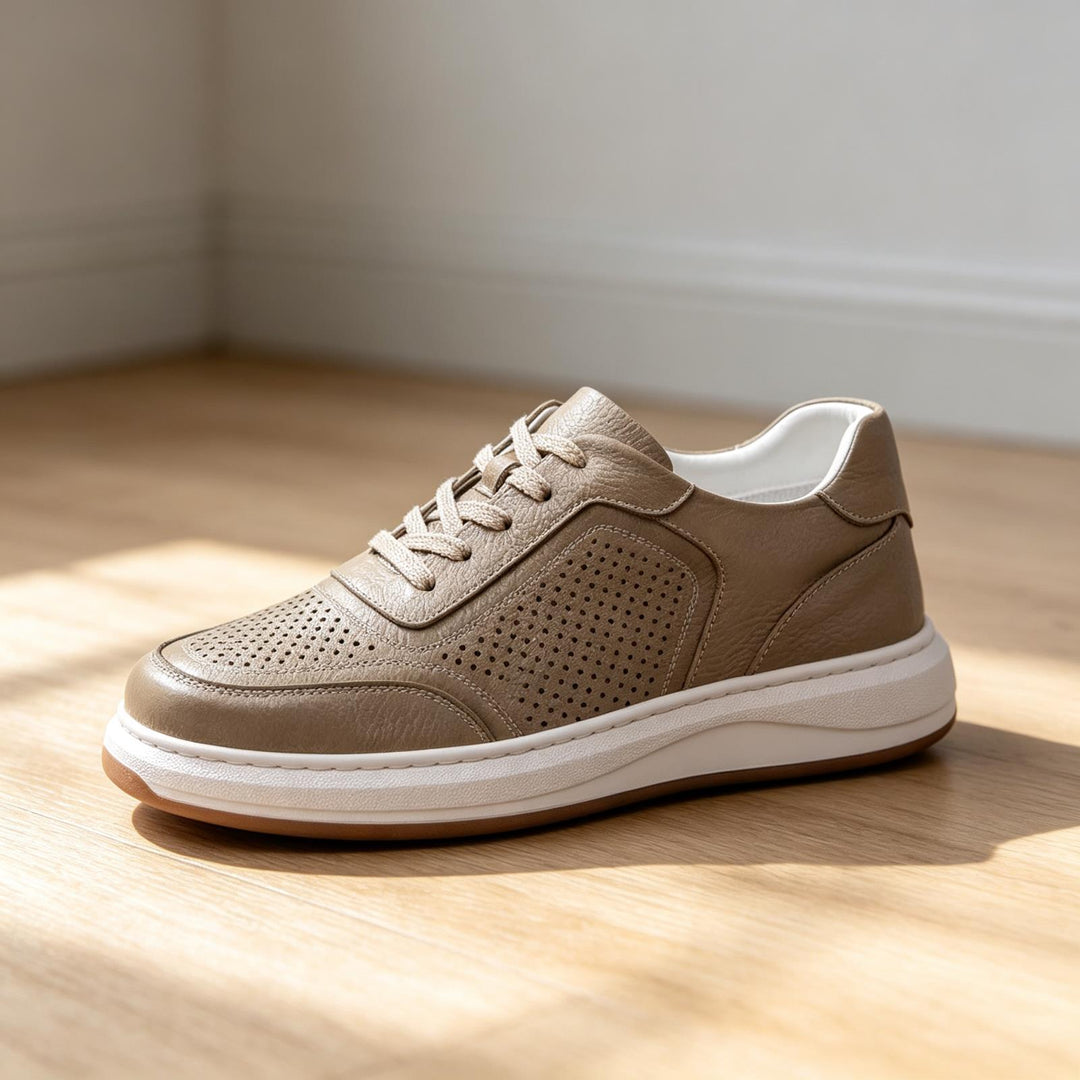 Herren Komfortable Leder Sneakers Drune