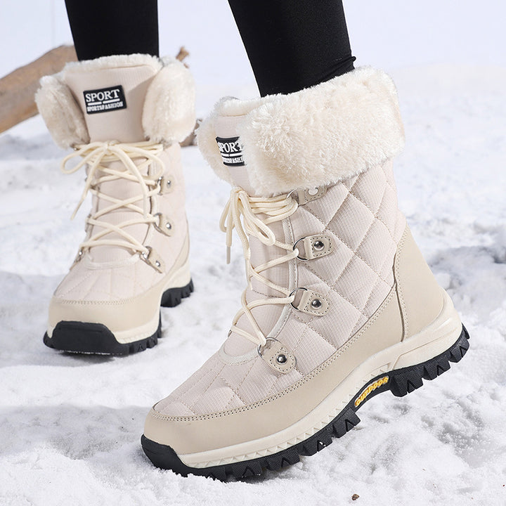 Damen Winterstiefel mit rutschfester Sohle und warmem Innenfutter Drune