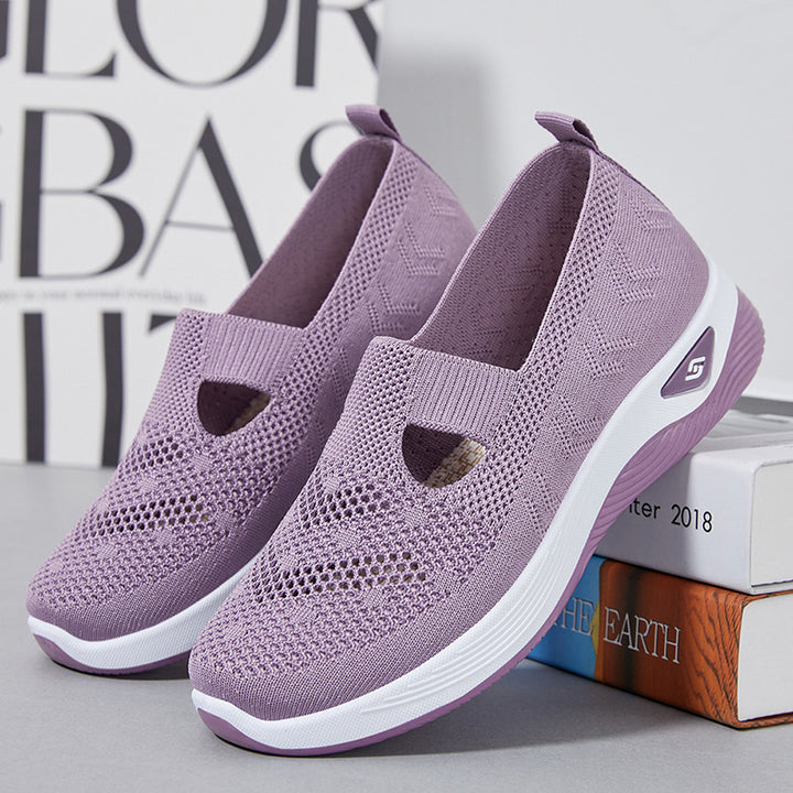 Damen nan leichte gestrickte Slipper mit orthopädischer Komfortsohle Drune