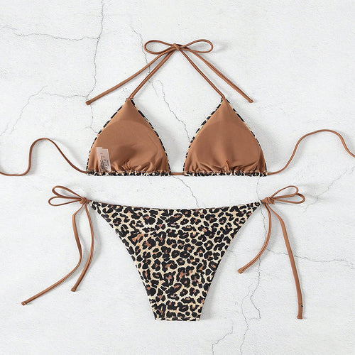 Damen Triangel-Bikini mit aufregendem Animal-Print Drune