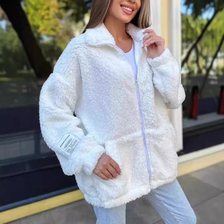 Damen Fleecejacke mit weichem Innenfutter und hoher Kragen Drune