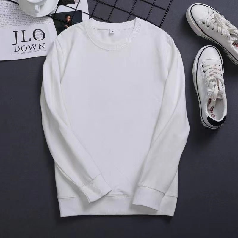 Herren Feines Rundhals‑Sweatshirt aus Baumwollmix mit gerippten Bündchen Drune