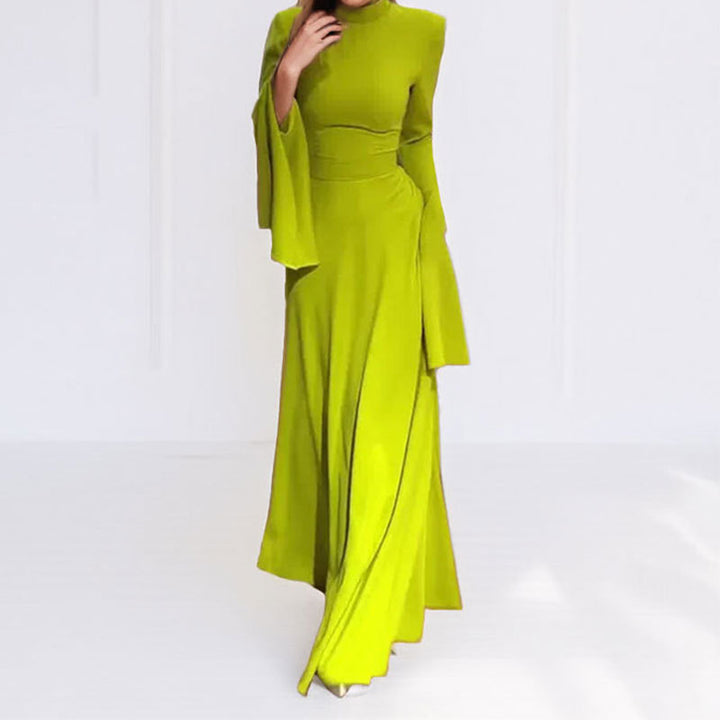 Damen Maxikleid mit schulterfreiem Design und eleganten Glockenärmeln Drune