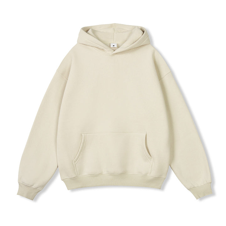 Unisex Oversize-Kapuzenpullover aus Baumwollmix mit Kängurutasche und gerippten Bündchen Drune