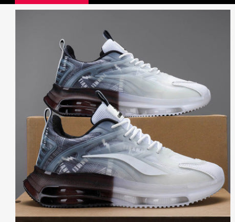 Unisex leichte Luftkissen-Sneaker mit transparentem Gradient-Obermaterial und sichtbarer Luftkammer Drune