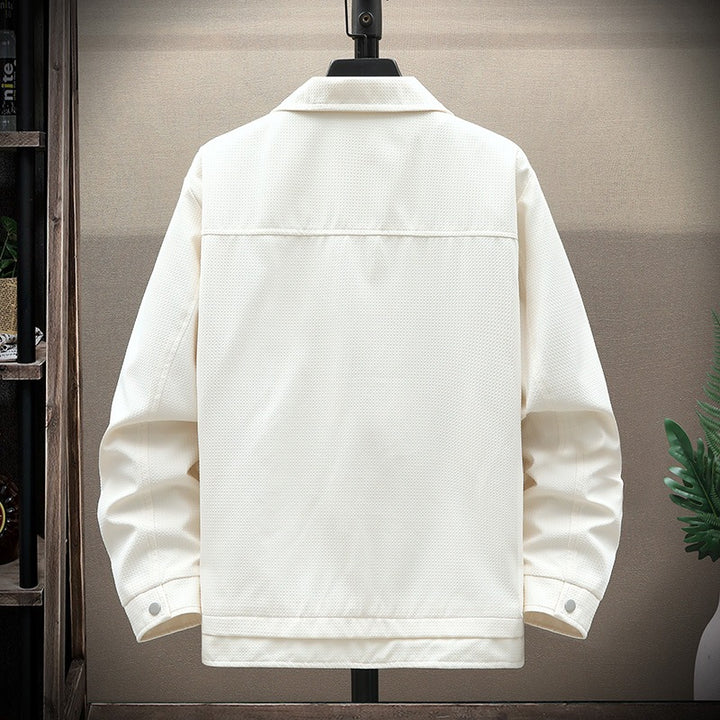 Herren Texturiertes Overshirt im Boxy‑Cut mit Druckknopfleiste & Pattentaschen Drune