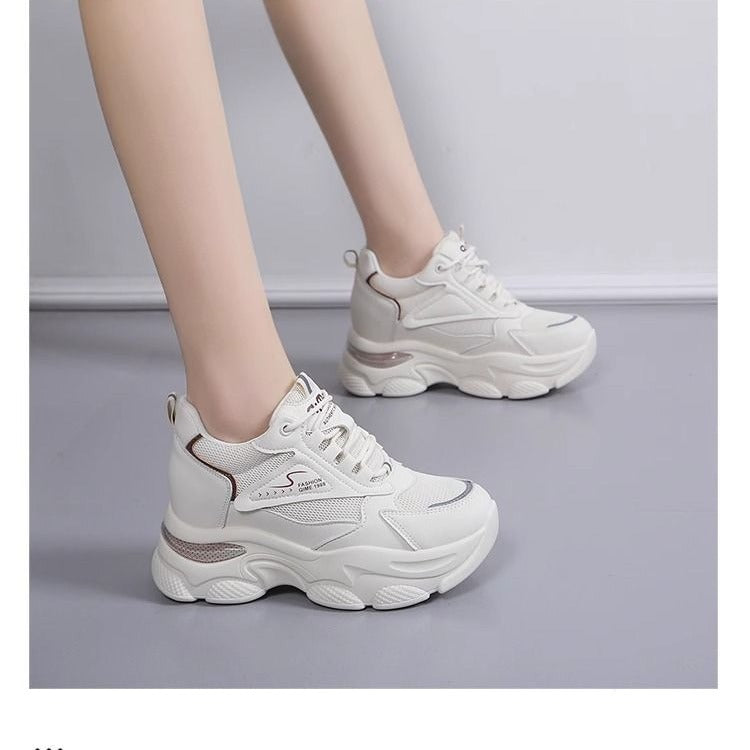 Damen Sportliche Chunky Sneakers mit atmungsaktiver Mesh-Oberfläche und gepolsterter Sohle Drune