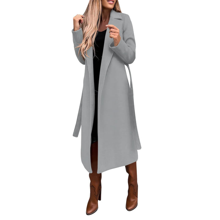 Damen eleganter und warmer Wollmantel Drune