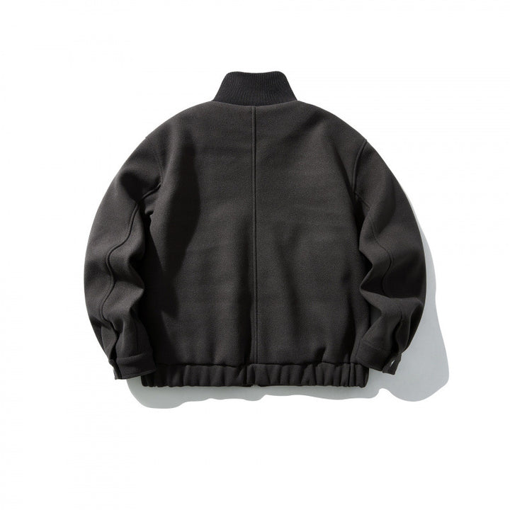 Unisex Boxy-Wollmix-Blouson mit Stehkragen und Elastiksaum Drune
