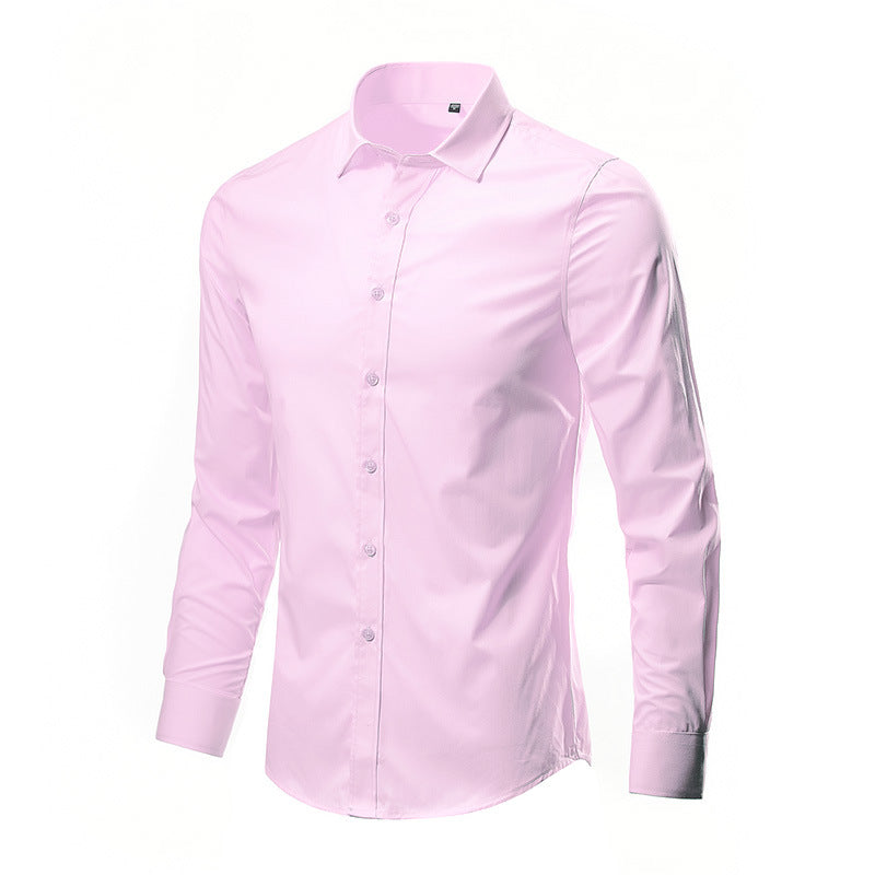 Herren nan Slim-Fit Businesshemd aus Stretch-Baumwollmix mit Kentkragen Drune