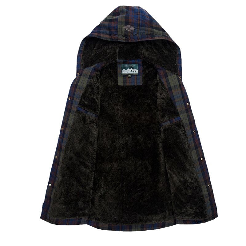 Herren Flanellhemdjacke mit Teddyfutter Drune