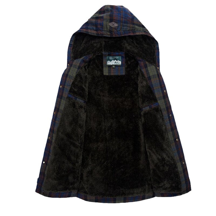 Herren Flanellhemdjacke mit Teddyfutter Drune