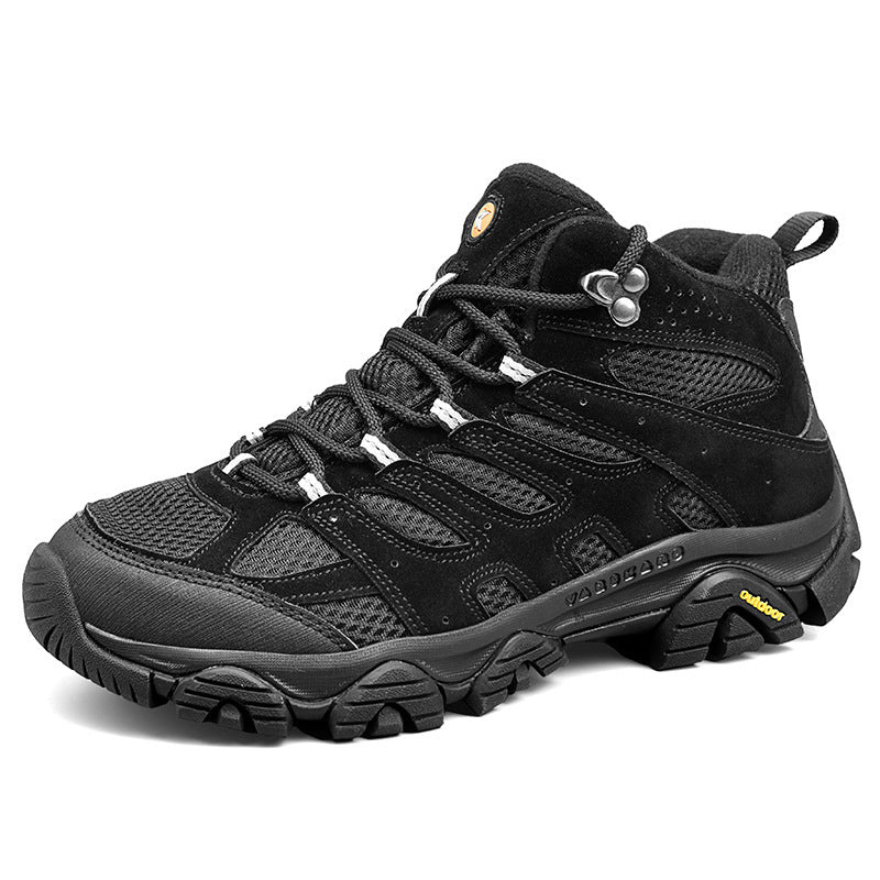 Herren robuste Trekkingstiefel mit wasserdichtem Wildleder‑Mesh, griffiger Offroad‑Profilsohle und verstärkter Zehenkappe Drune