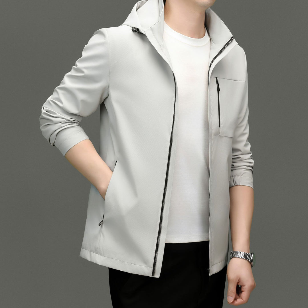 Herren Allwetterjacke mit hohem Kragen und atmungsaktiver Technologie Drune
