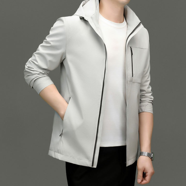 Herren Allwetterjacke mit hohem Kragen und atmungsaktiver Technologie Drune