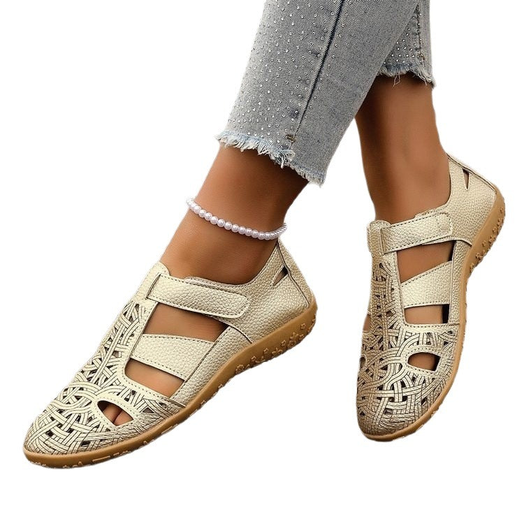 Damen Atmungsaktive Riemensandalen mit verstellbarem Klettverschluss Drune