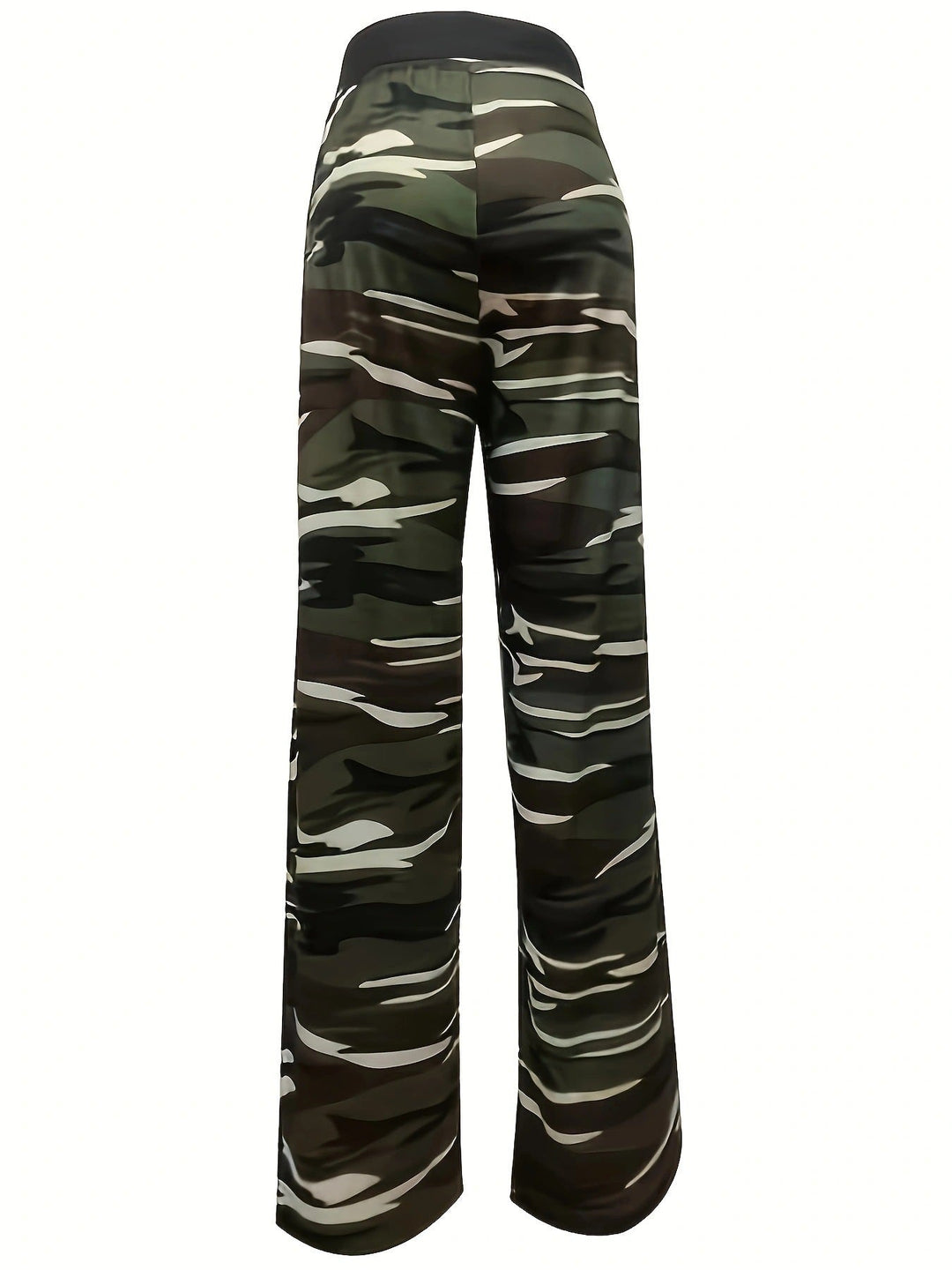 Damen Bequeme Freizeit-Hose mit Kordelzug und camouflagemuster Drune