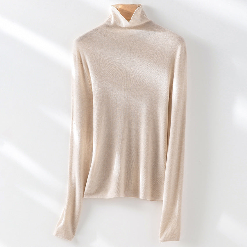 Damen Slim-Fit Feinstrick-Rollkragenpullover mit Stretch Drune