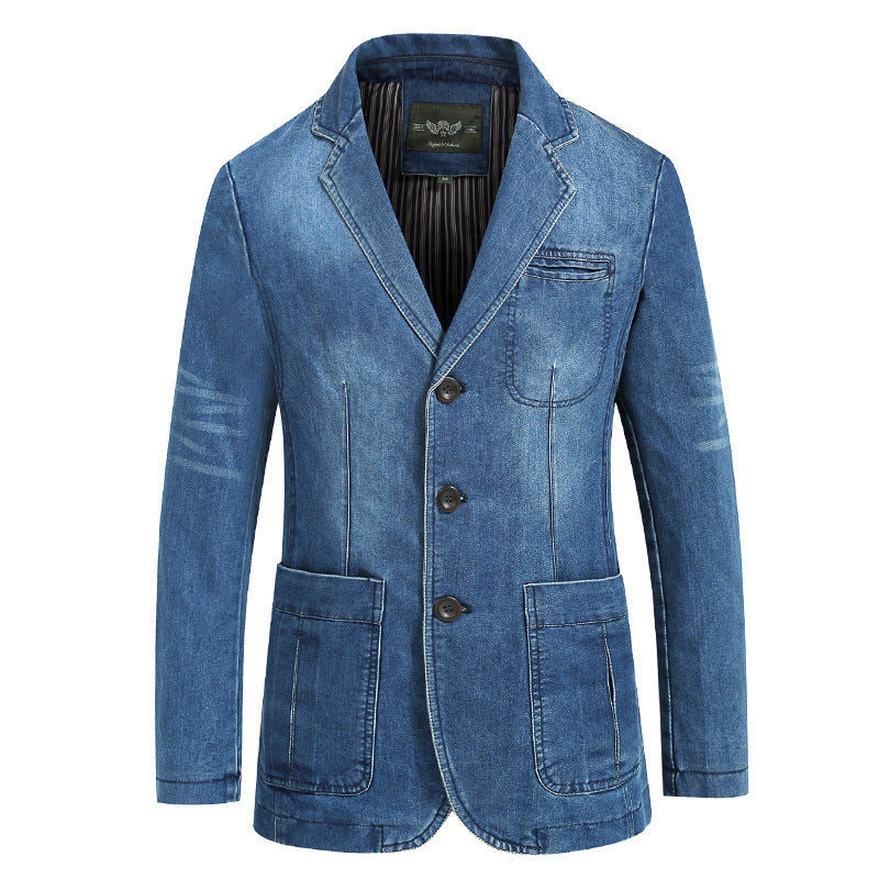 Herren eleganter Denim-Blazer Drune
