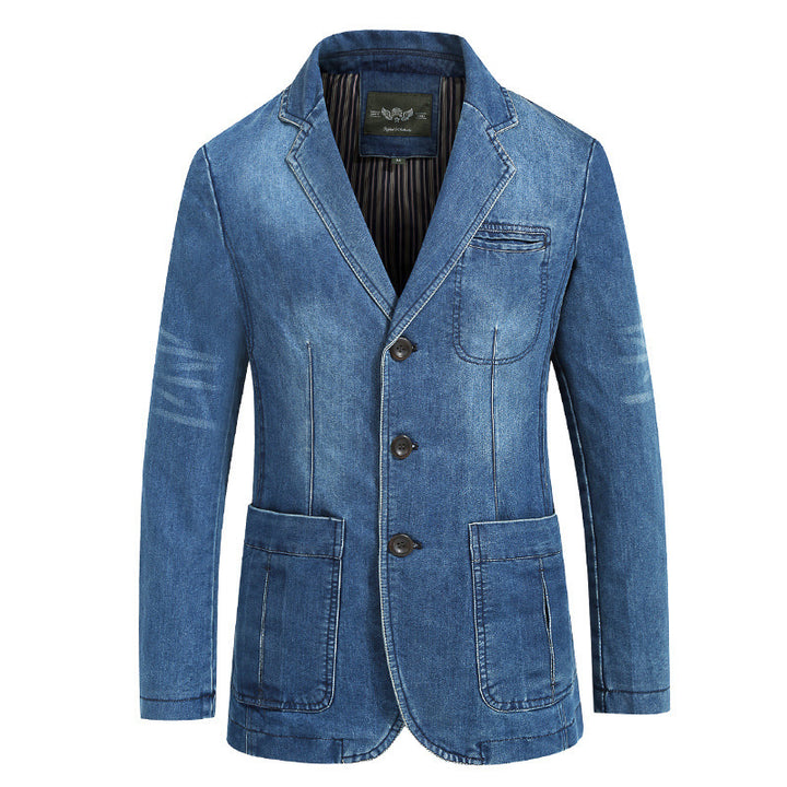 Herren eleganter Denim-Blazer Drune