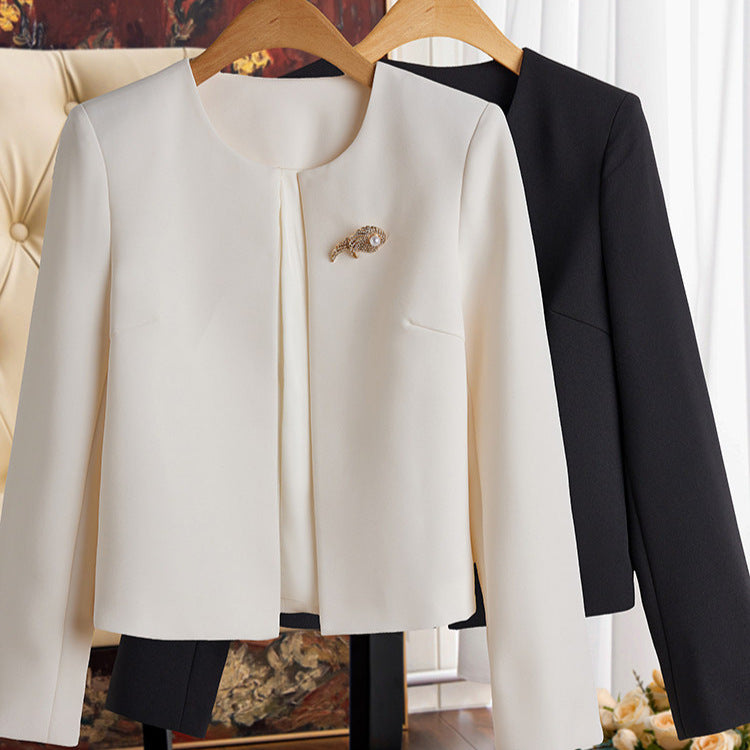 Damen Elegante Blazerjacke mit schickem Verschluss Drune
