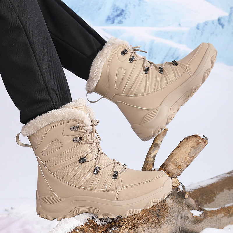 Damen Isolierte Winterstiefel mit rutschfester Sohle und warmem Innenfutter Drune