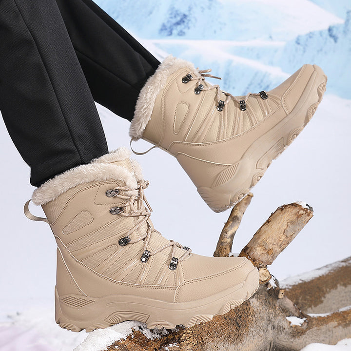 Damen Isolierte Winterstiefel mit rutschfester Sohle und warmem Innenfutter Drune