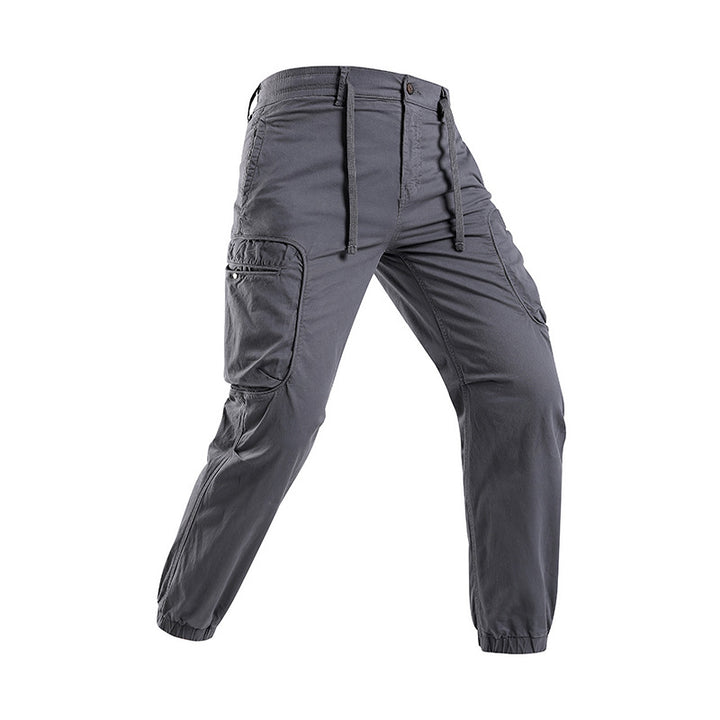 Herren Leichte Trekking‑Cargohose im Joggercut mit elastischem Knöchelabschluss und multifunktionalen Seitenklapptaschen Drune