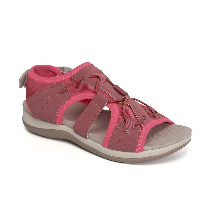 Damen  bequeme Outdoor-Sandalen mit Schnellzugsystem gepolstertem Fußbett und geschlossener Fersenpartie Drune
