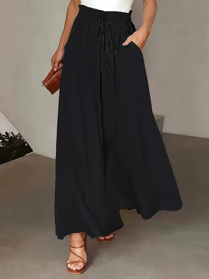 Damen Palazzo-Hosen mit elastischem Bund und praktischen Taschen Drune