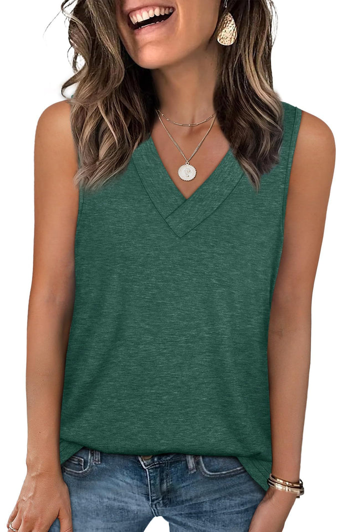 Damen Relaxed Fit V-Ausschnitt Tanktop Drune