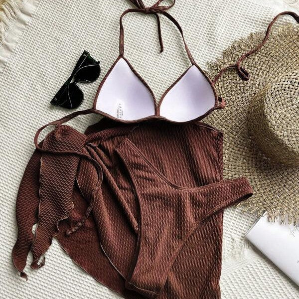 Damen Bikini-Set mit raffiniertem Wickeldesign und eleganten Halterträgern Drune