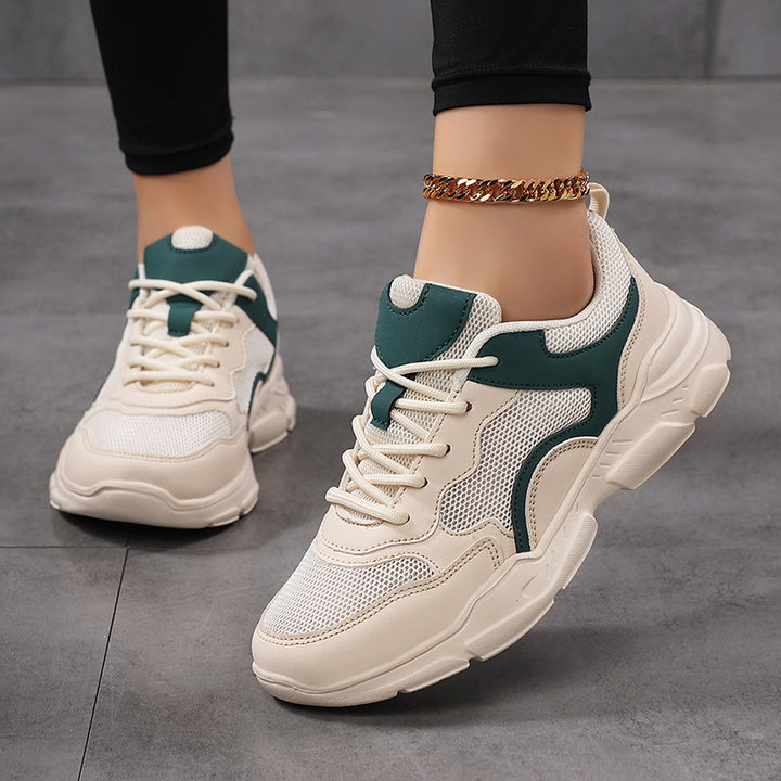 Damen nan moderner Komfort-Sneaker im Retro-Look mit atmungsaktivem Mesh, gepolsterter Ferse und profiliertem Leichtsohlenaufbau Drune