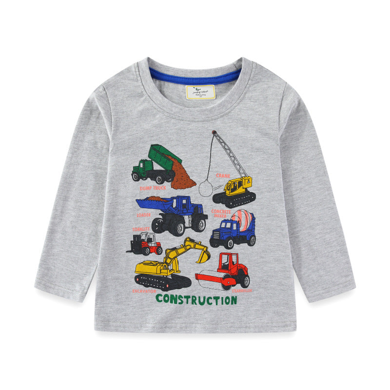 Jungen Langarmshirt mit buntem Baustellenfahrzeug-Design Drune